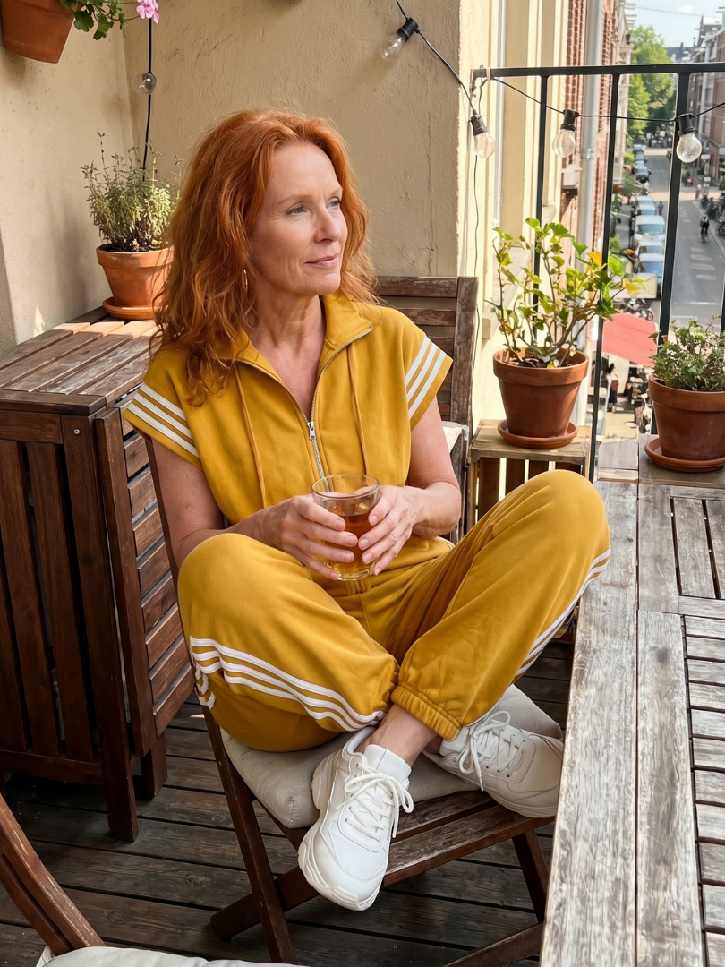 Lark | Dragkedja framtill ränder jumpsuit