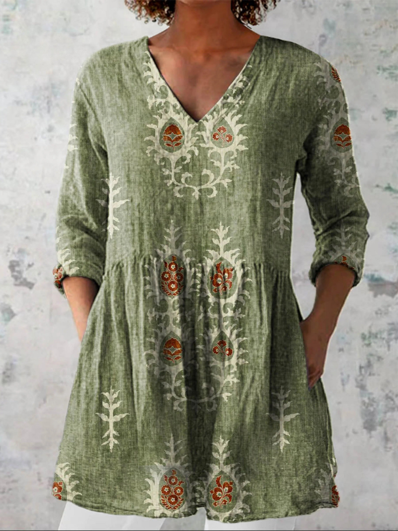 Elise lange Bluse mit V-Ausschnitt – Ansicht 6