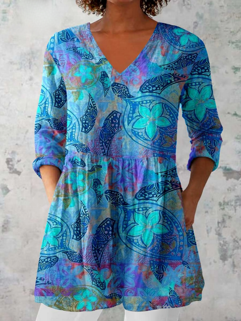 Juliette lange Bluse mit V-Ausschnitt – Ansicht 6