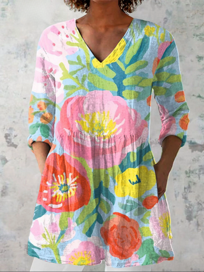 Helene lange Bluse mit V-Ausschnitt – Ansicht 6