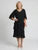 Thalassa | V Neck Short Sleeve Wrap Waist Midi Dress