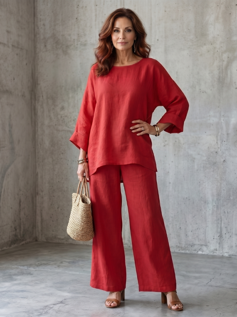 Prue | Oversize tunika vida byxa set