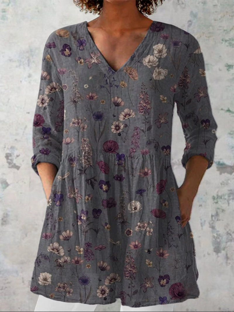 Audrey lange Bluse mit V-Ausschnitt – Ansicht 6