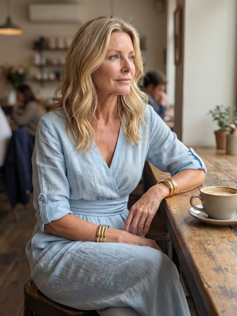 Wanda | Korsad framtill jumpsuit med vida ben