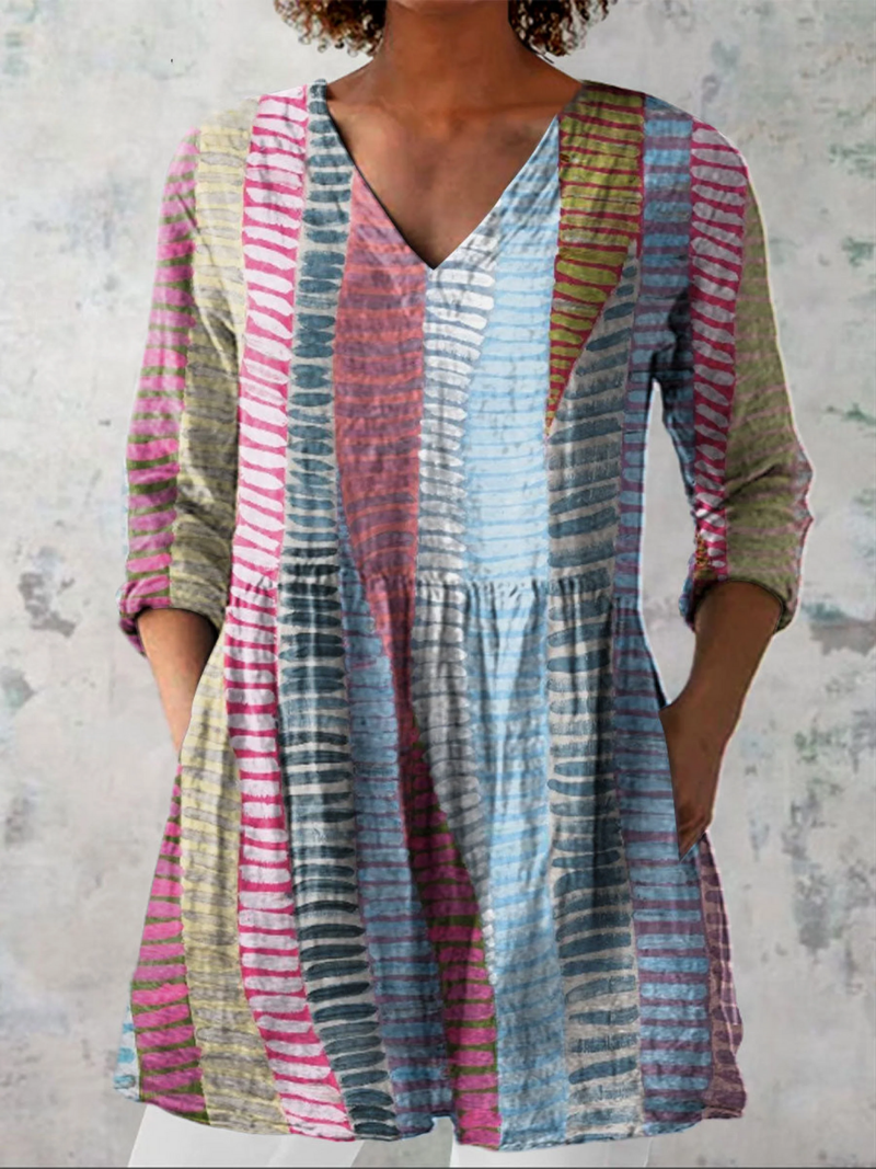 Anais lange Bluse mit V-Ausschnitt – Ansicht 6