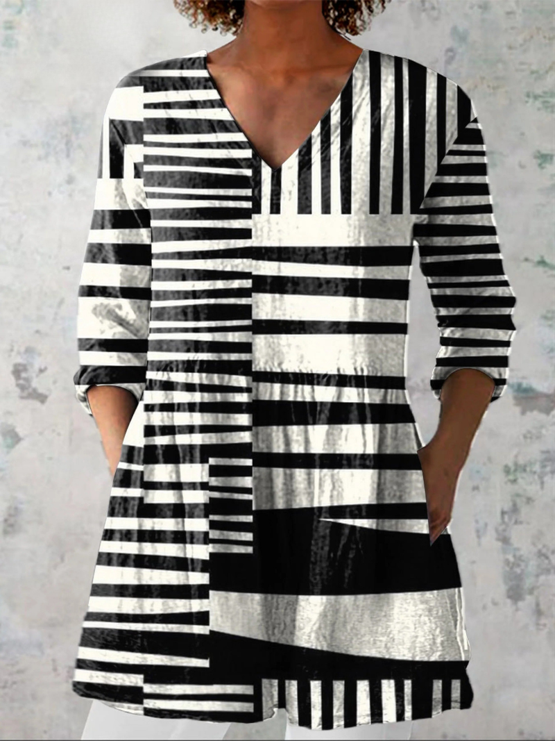 Sophie lange Bluse mit V-Ausschnitt – Ansicht 6