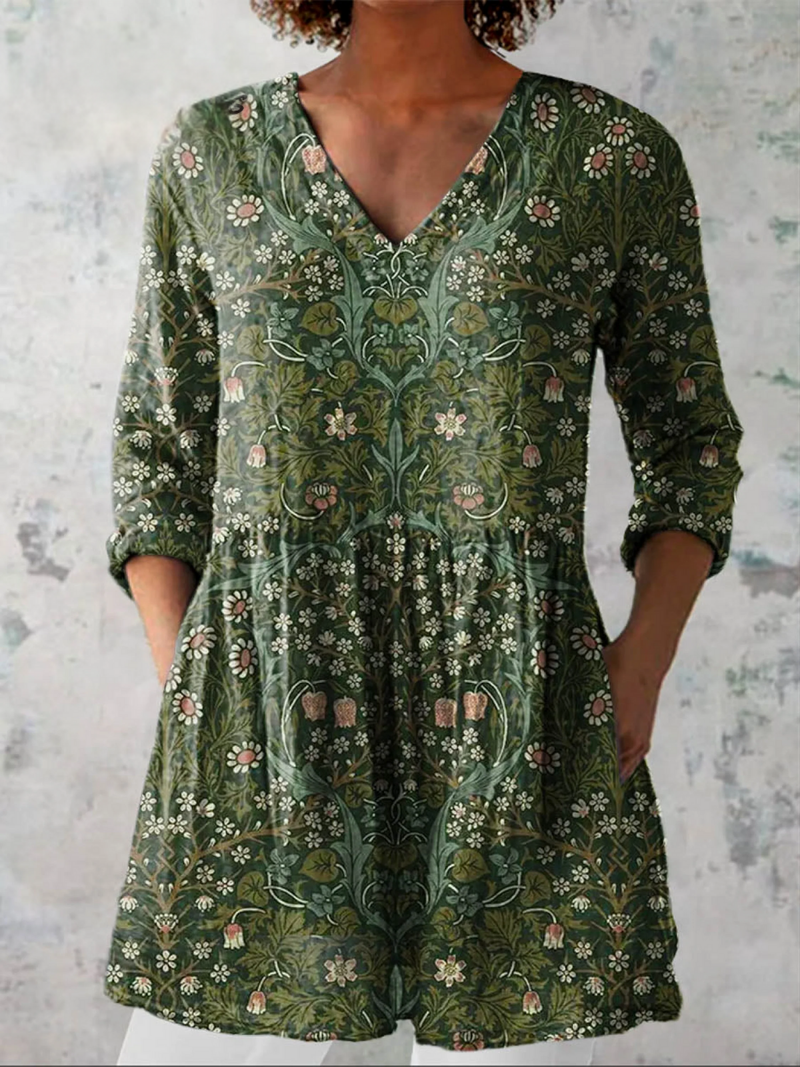 Julie lange Bluse mit V-Ausschnitt – Ansicht 6