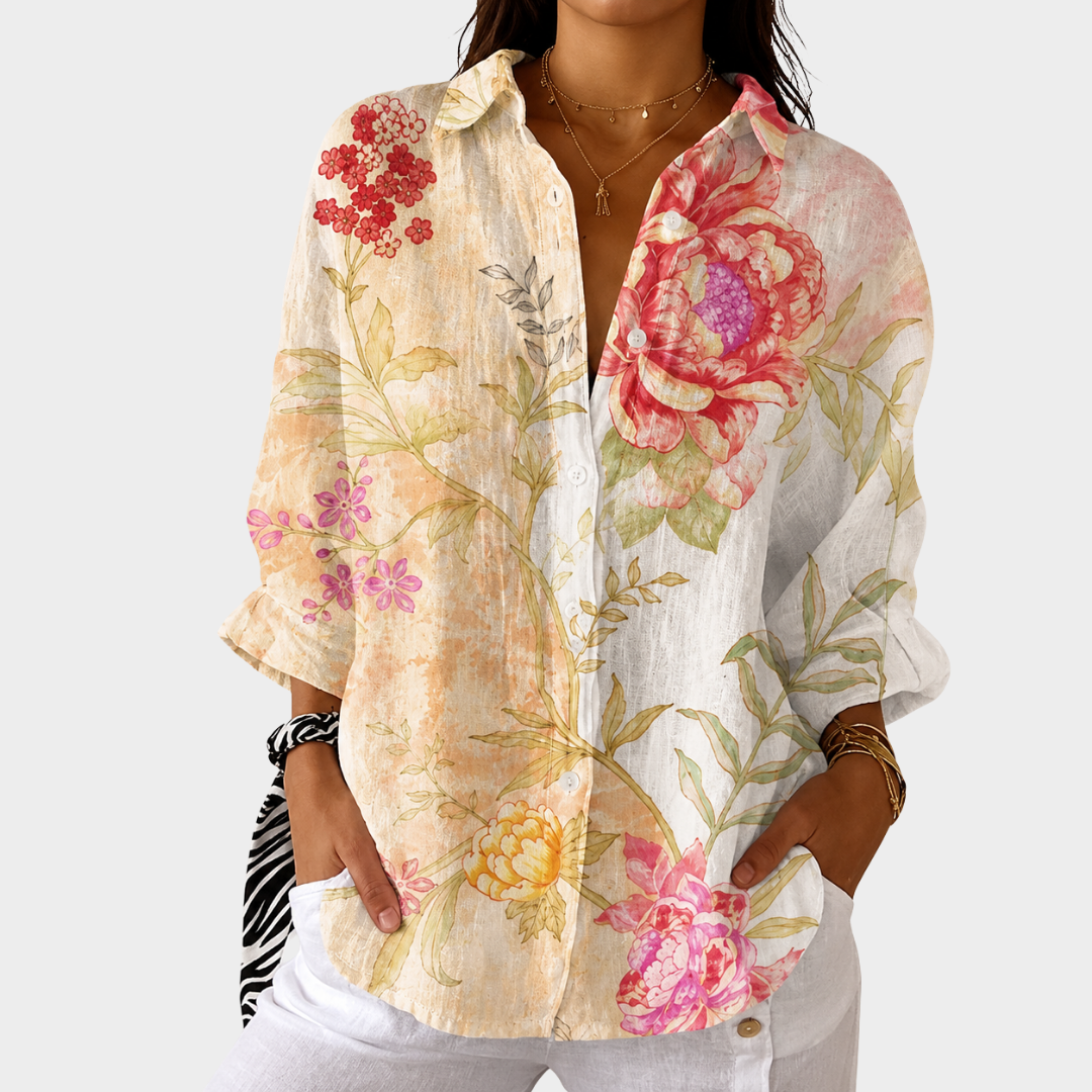Leichte farbenfrohe Bluse mit Print