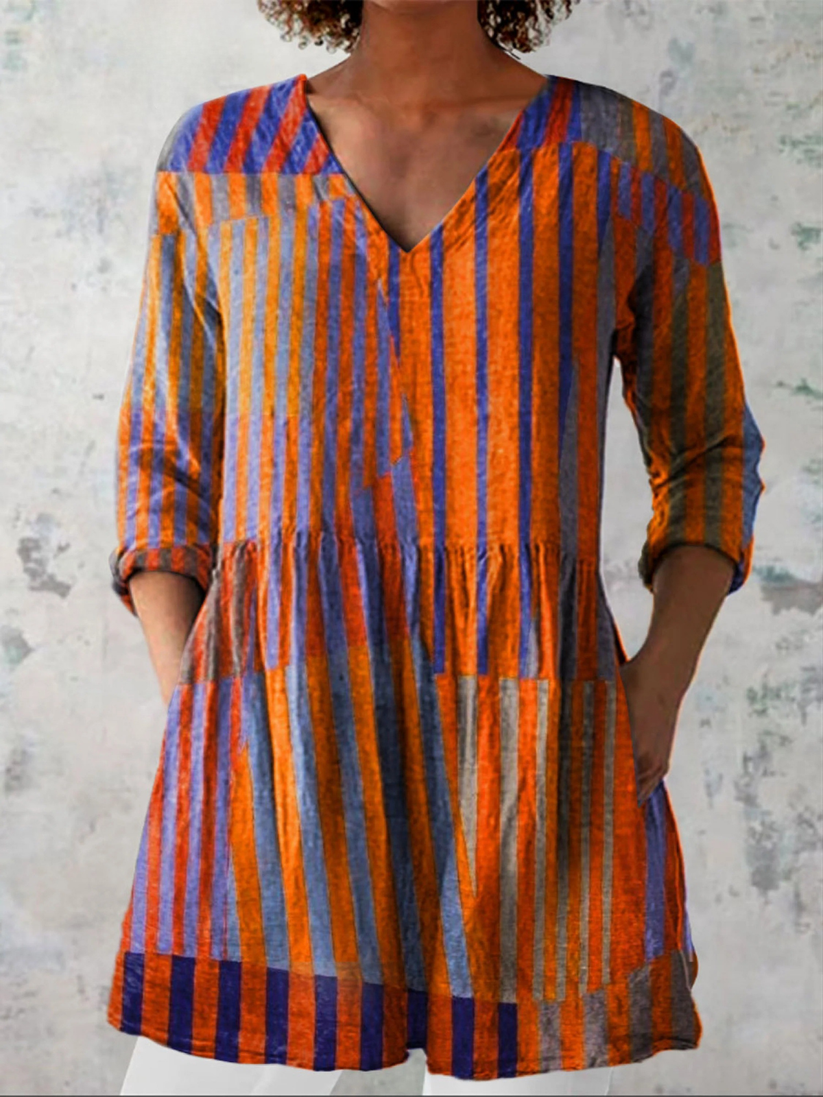 Nadia lange Bluse mit V-Ausschnitt – Ansicht 6