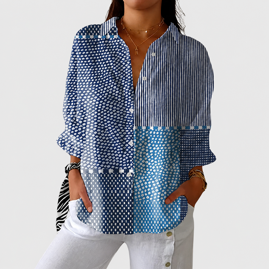 Leichte farbenfrohe Bluse mit Print