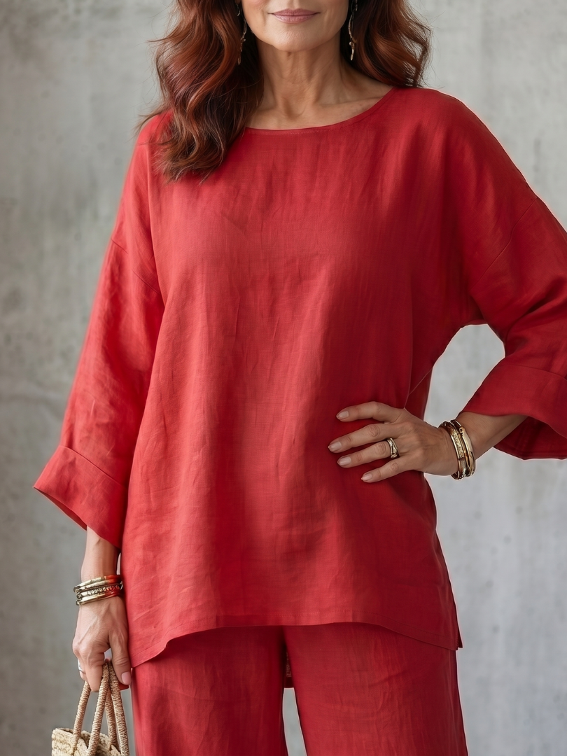Prue | Oversize tunika vida byxa set