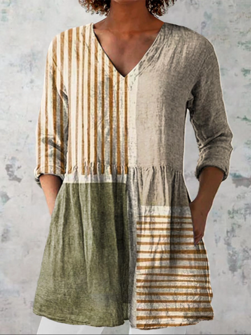 Camille lange Bluse mit V-Ausschnitt – Ansicht 6
