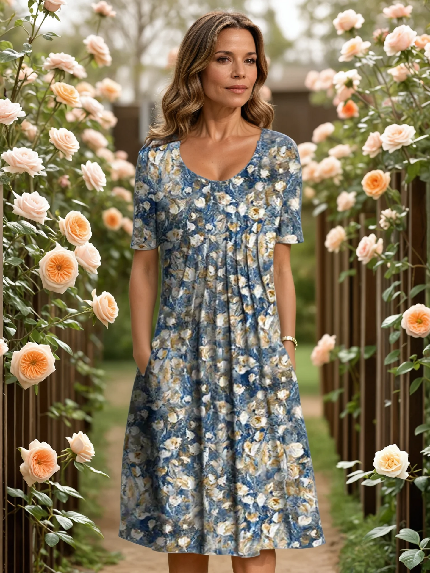 Georgina elegantes Kleid mit kaschierender Passform – Ansicht 18