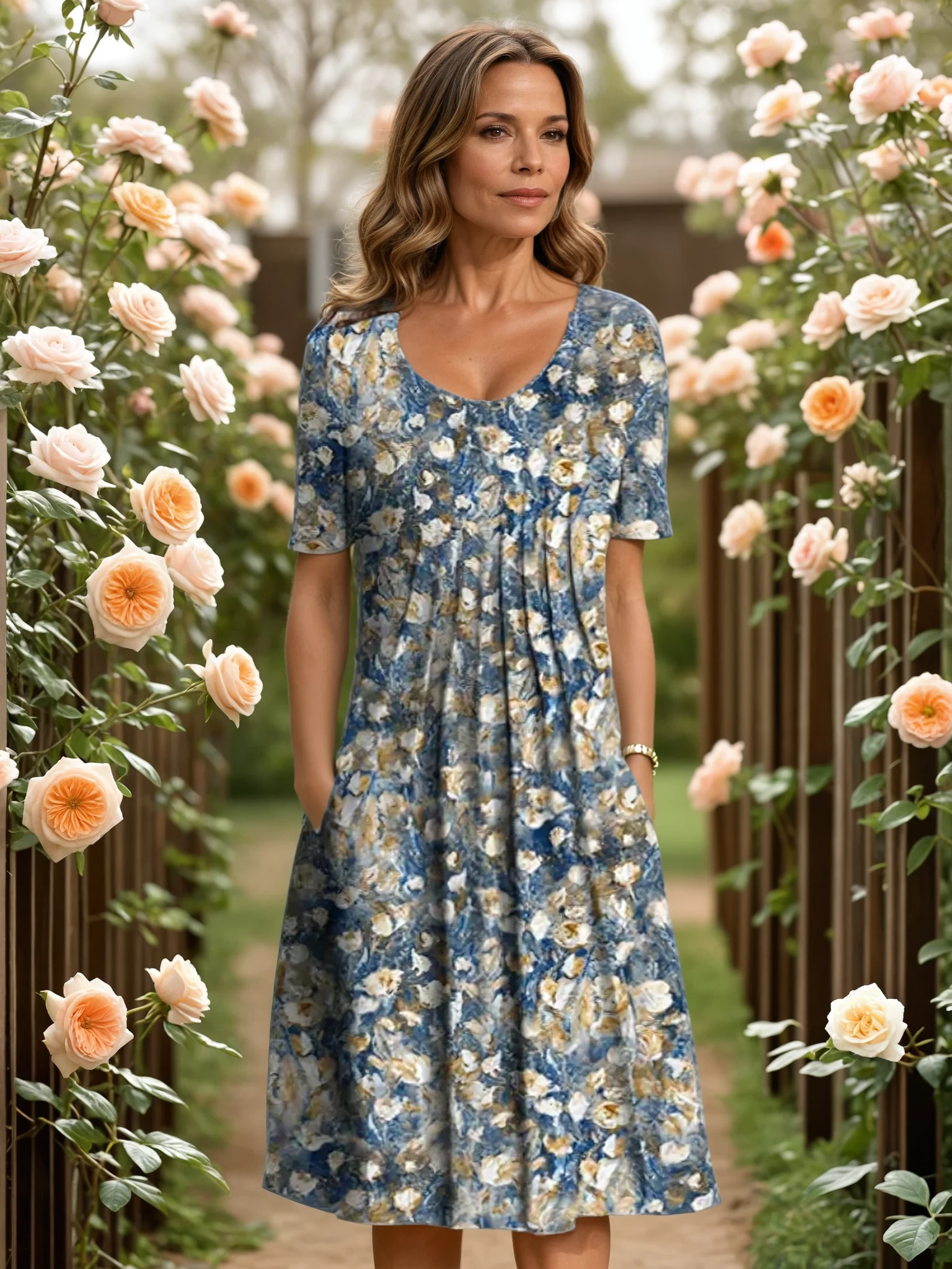 Georgina elegantes Kleid mit kaschierender Passform – Ansicht 18