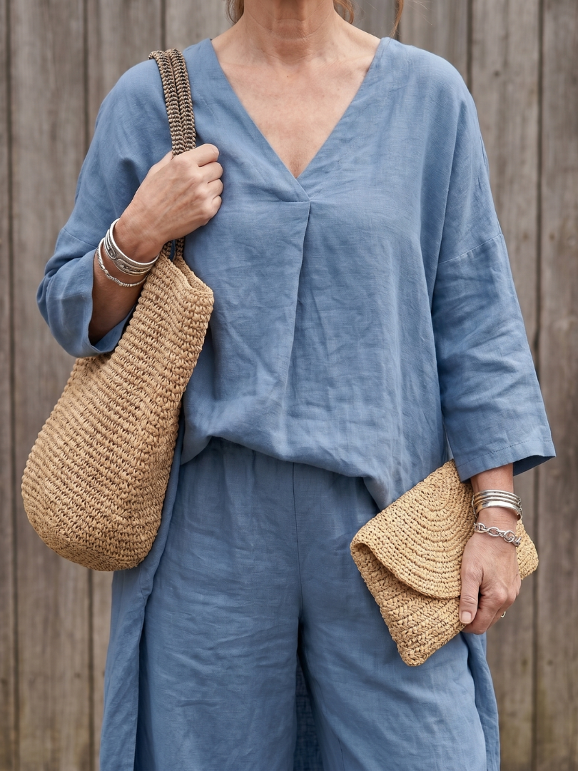 Onyx | Lös tunika topp vida byxa set