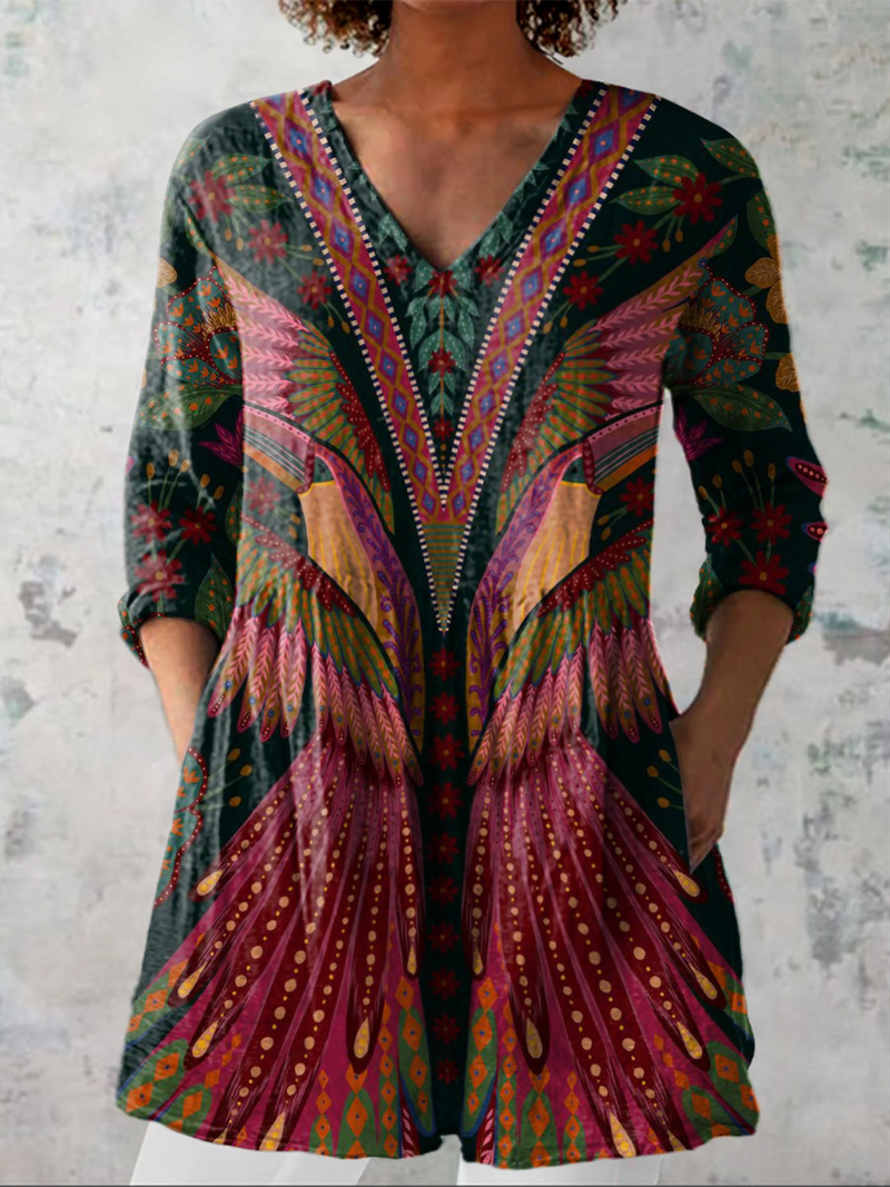 Manon lange Bluse mit V-Ausschnitt – Ansicht 6