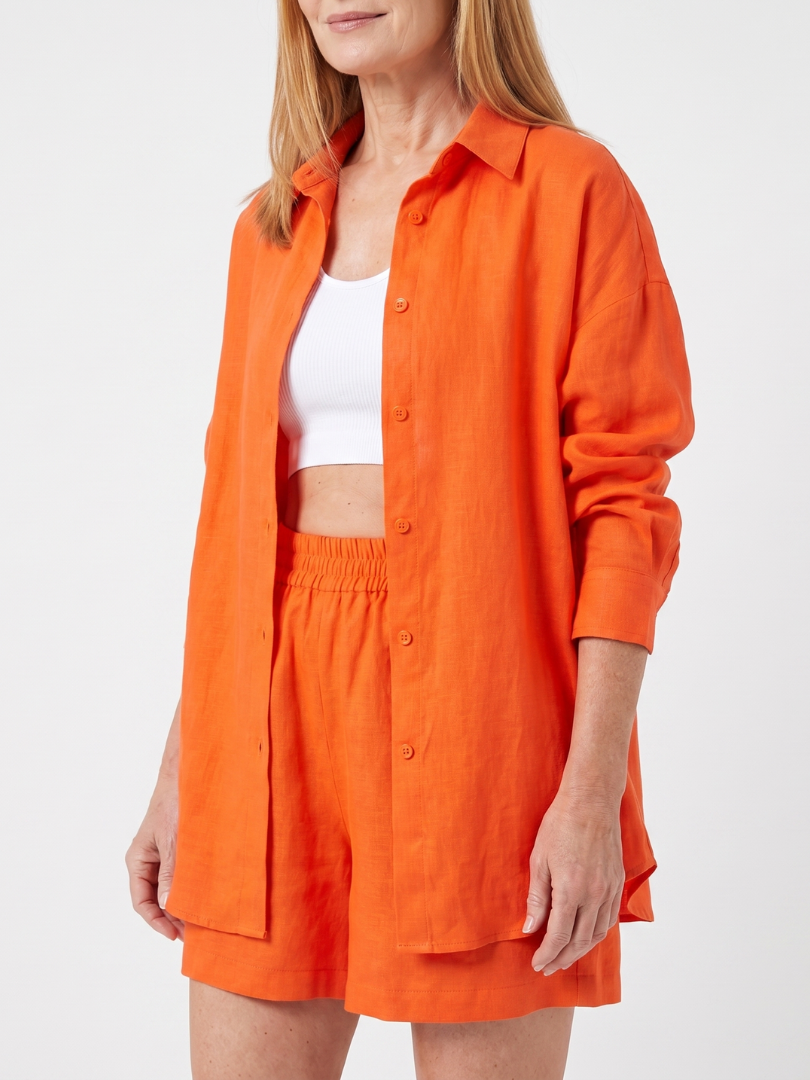 Philomena | Kort linne och vida byxor set