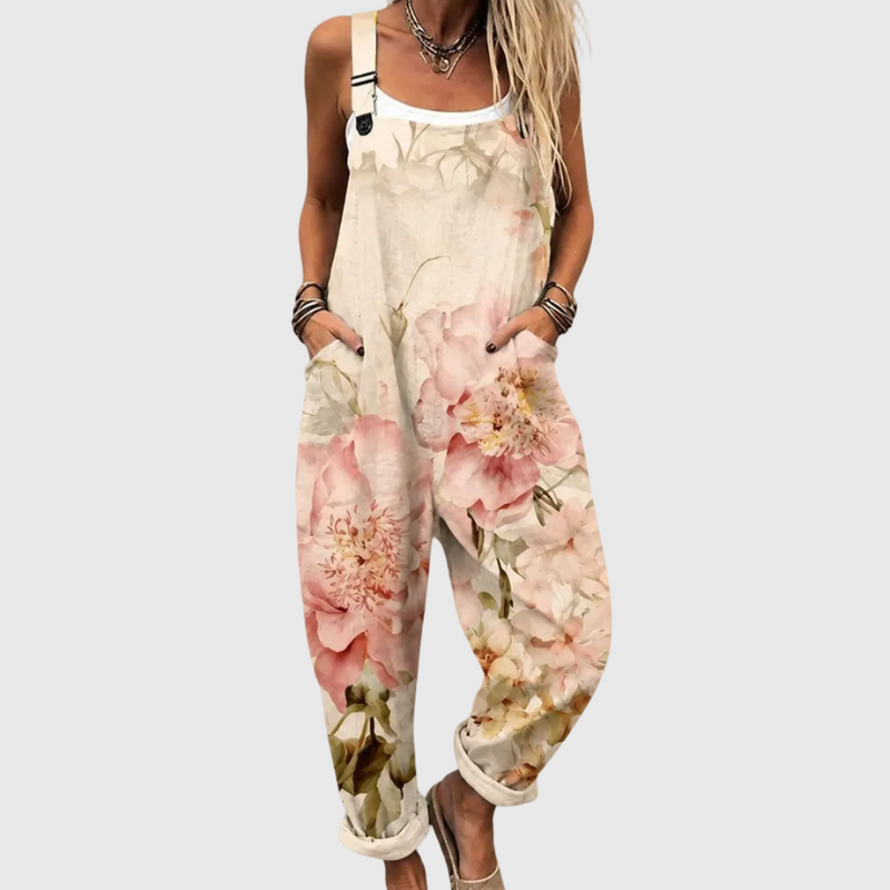 Bequeme bedruckte Latzhose – Ansicht 8