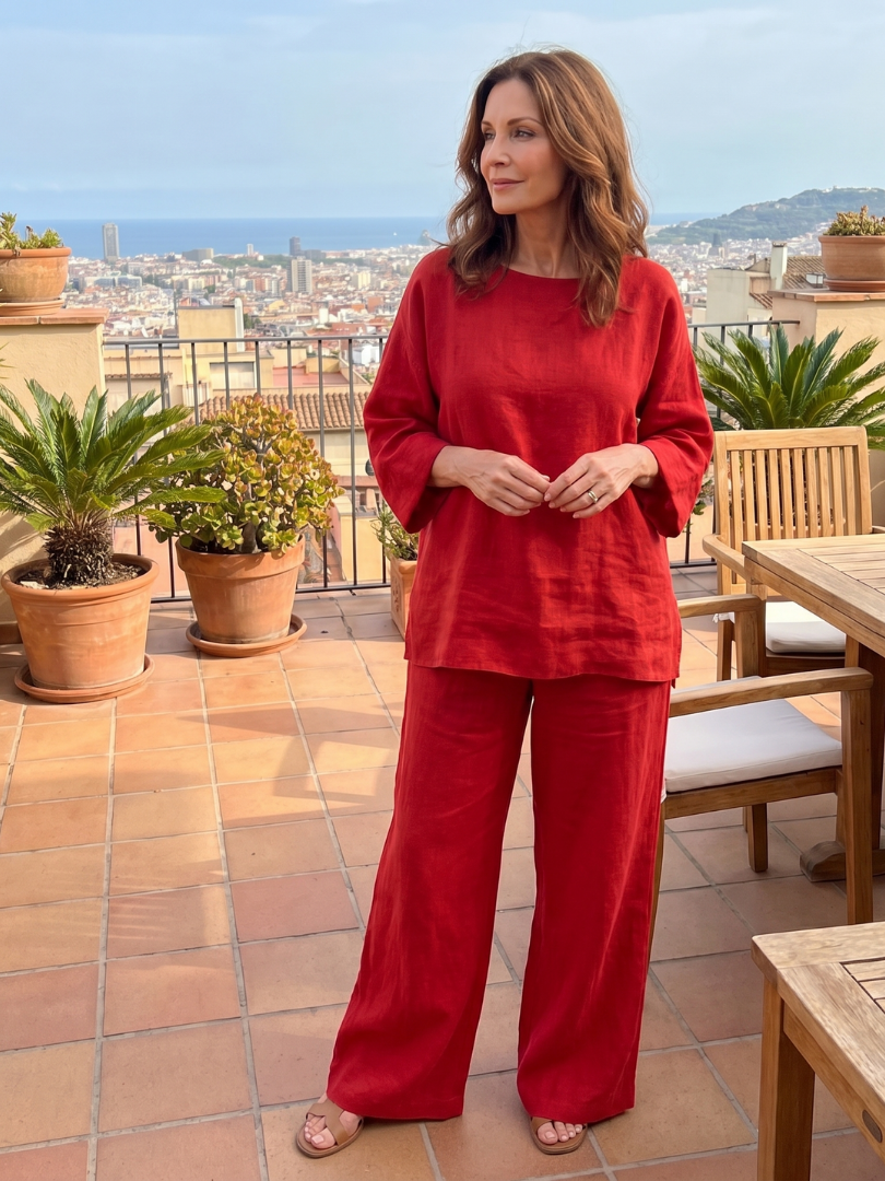 Prue | Oversize tunika vida byxa set