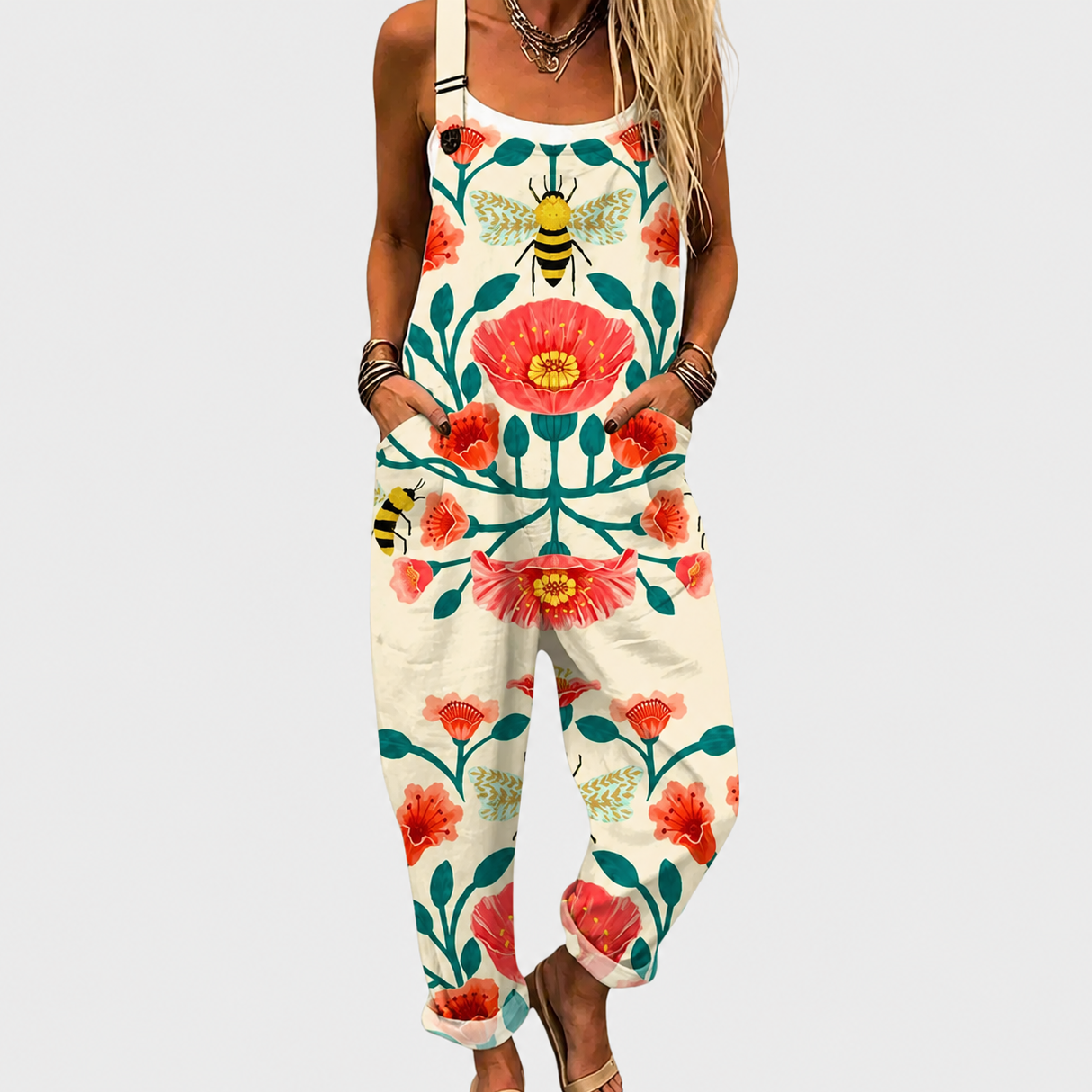 Bequemer bedruckter Jumpsuit