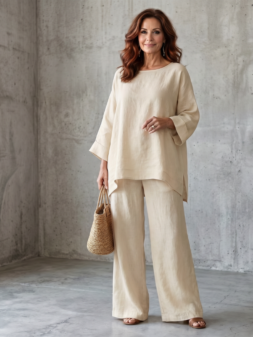 Prue | Oversize tunika vida byxa set