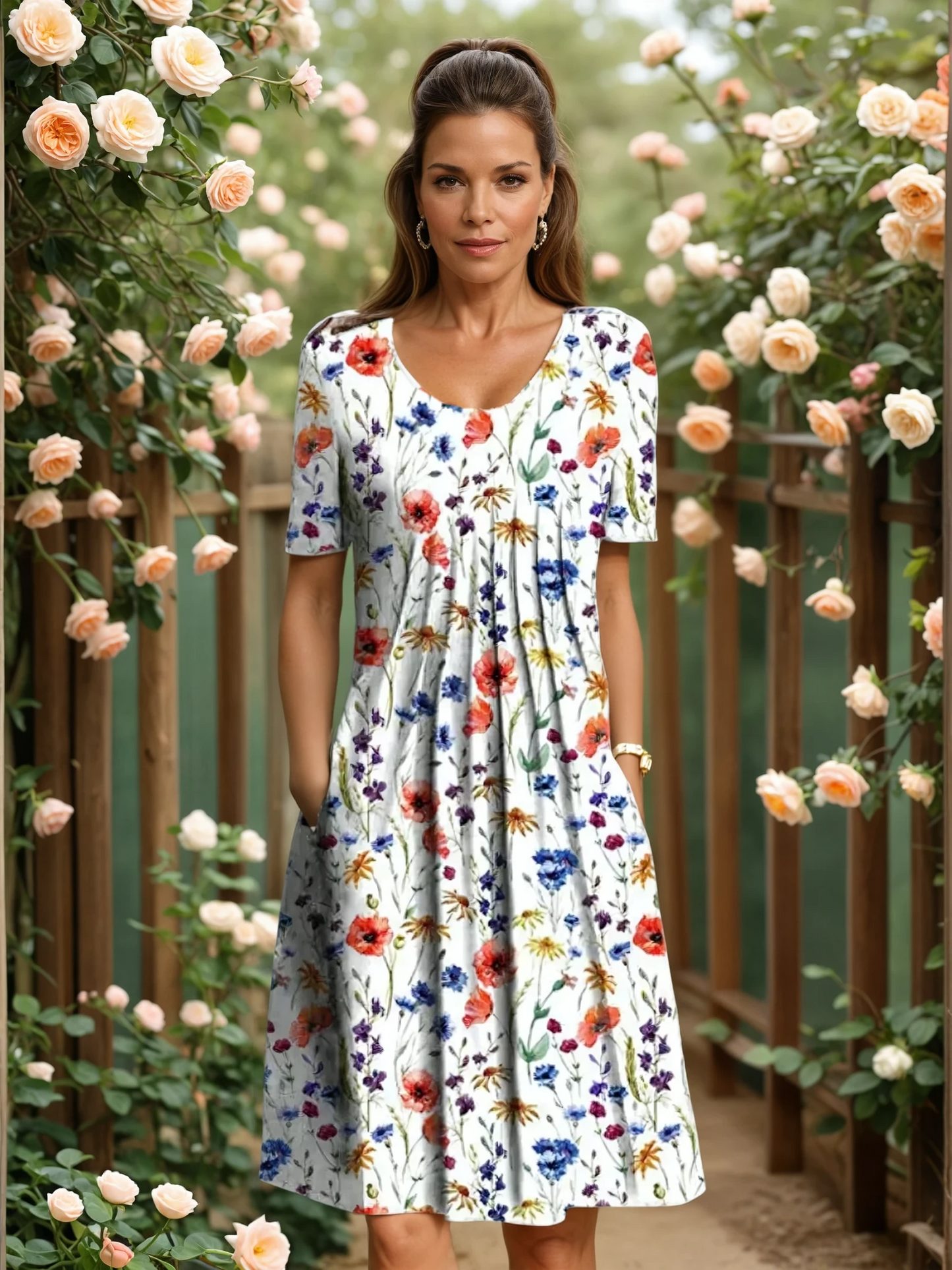 Georgina elegantes Kleid mit kaschierender Passform – Ansicht 6