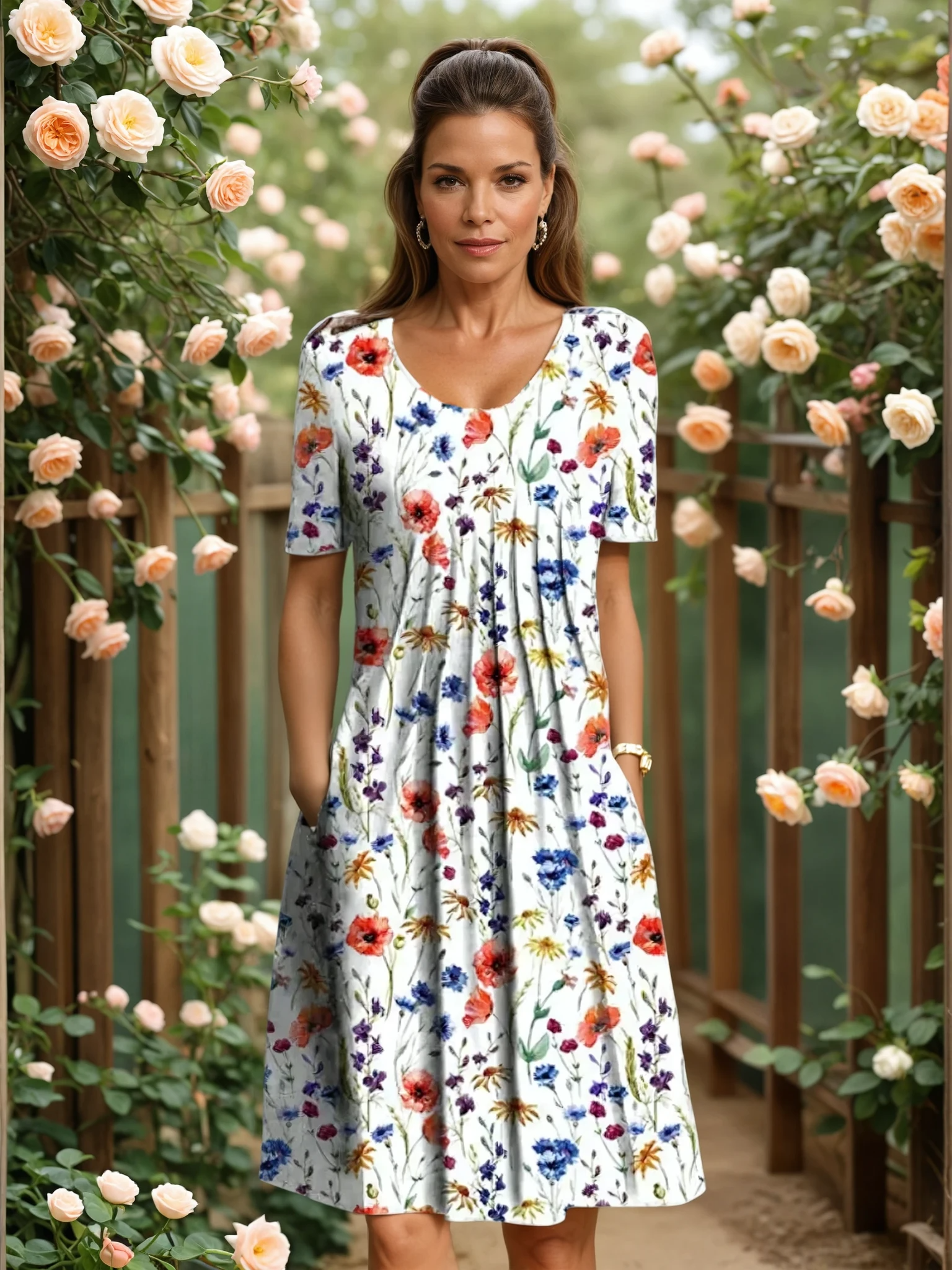 Georgina elegantes Kleid mit kaschierender Passform – Ansicht 6
