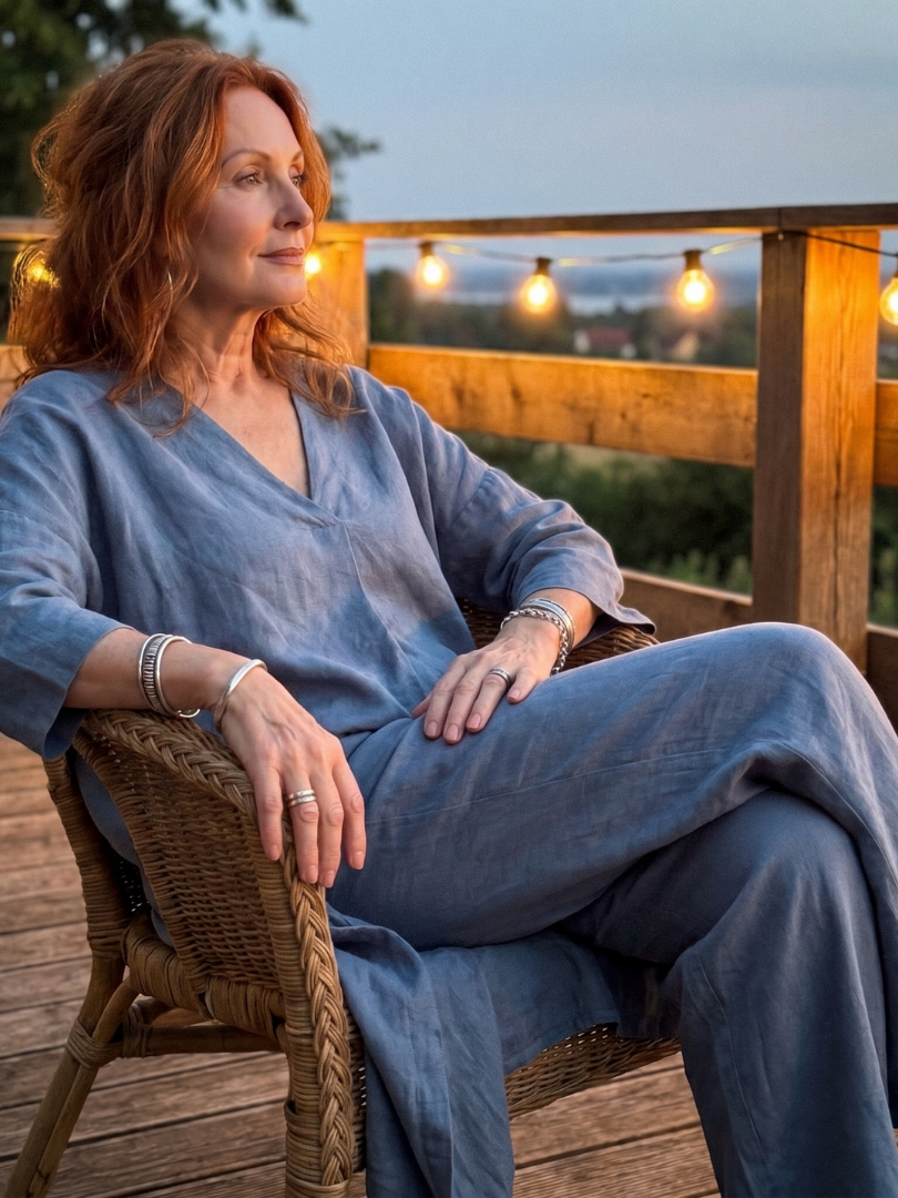 Onyx | Lös tunika topp vida byxa set