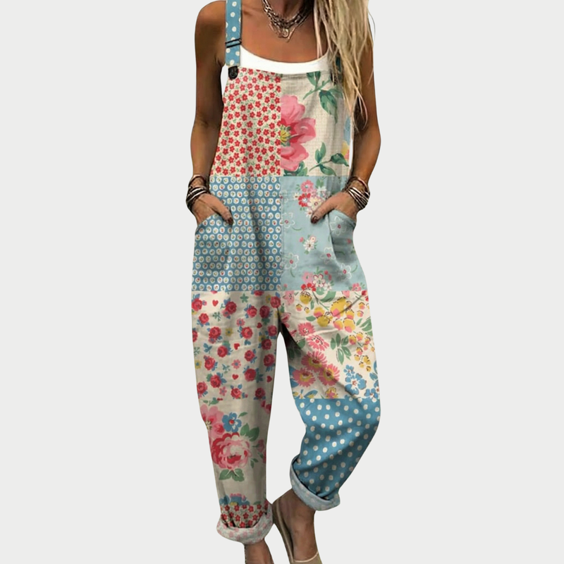 Bequeme bedruckte Latzhose