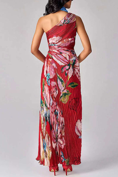 One-shoulder maxiklänning med cut-out-midja – vy 5