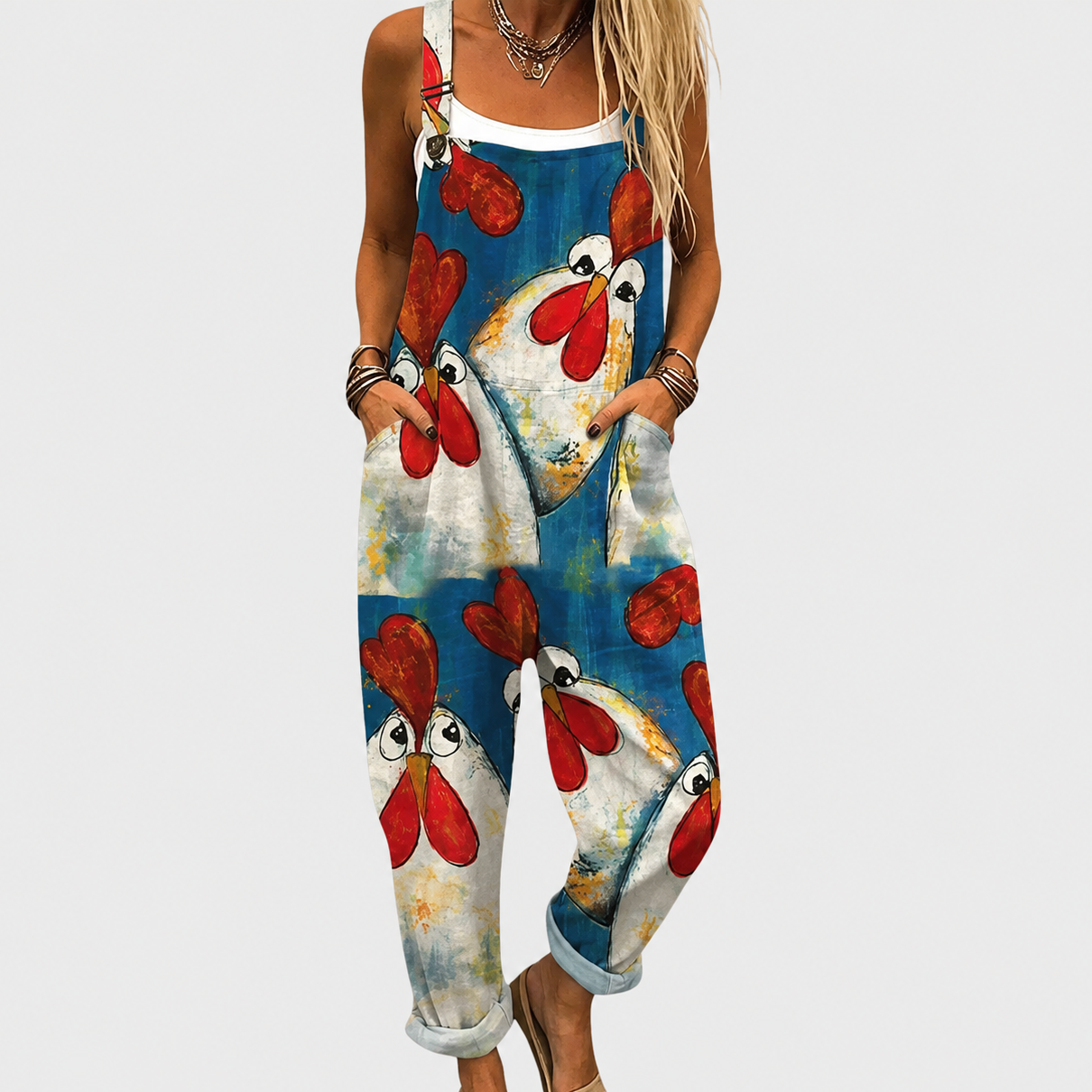 Bequemer bedruckter Jumpsuit