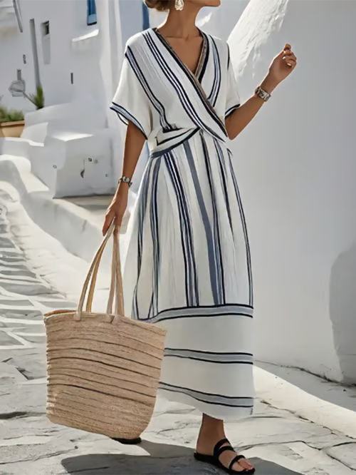 Olivia | Kleid mit elegantem Wickelausschnitt