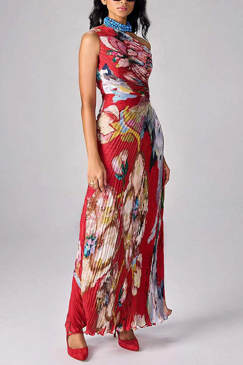 One-shoulder maxiklänning med cut-out-midja – vy 6