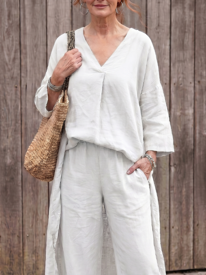 Onyx | Lös tunika topp vida byxa set