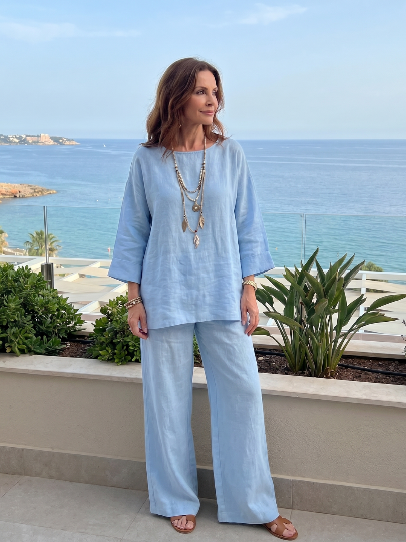 Prue | Oversize tunika vida byxa set