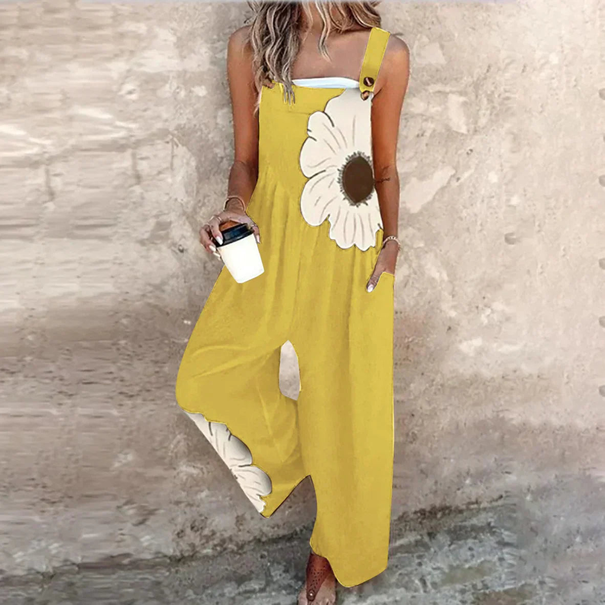 Bequeme bedruckte Latzhose – Ansicht 31
