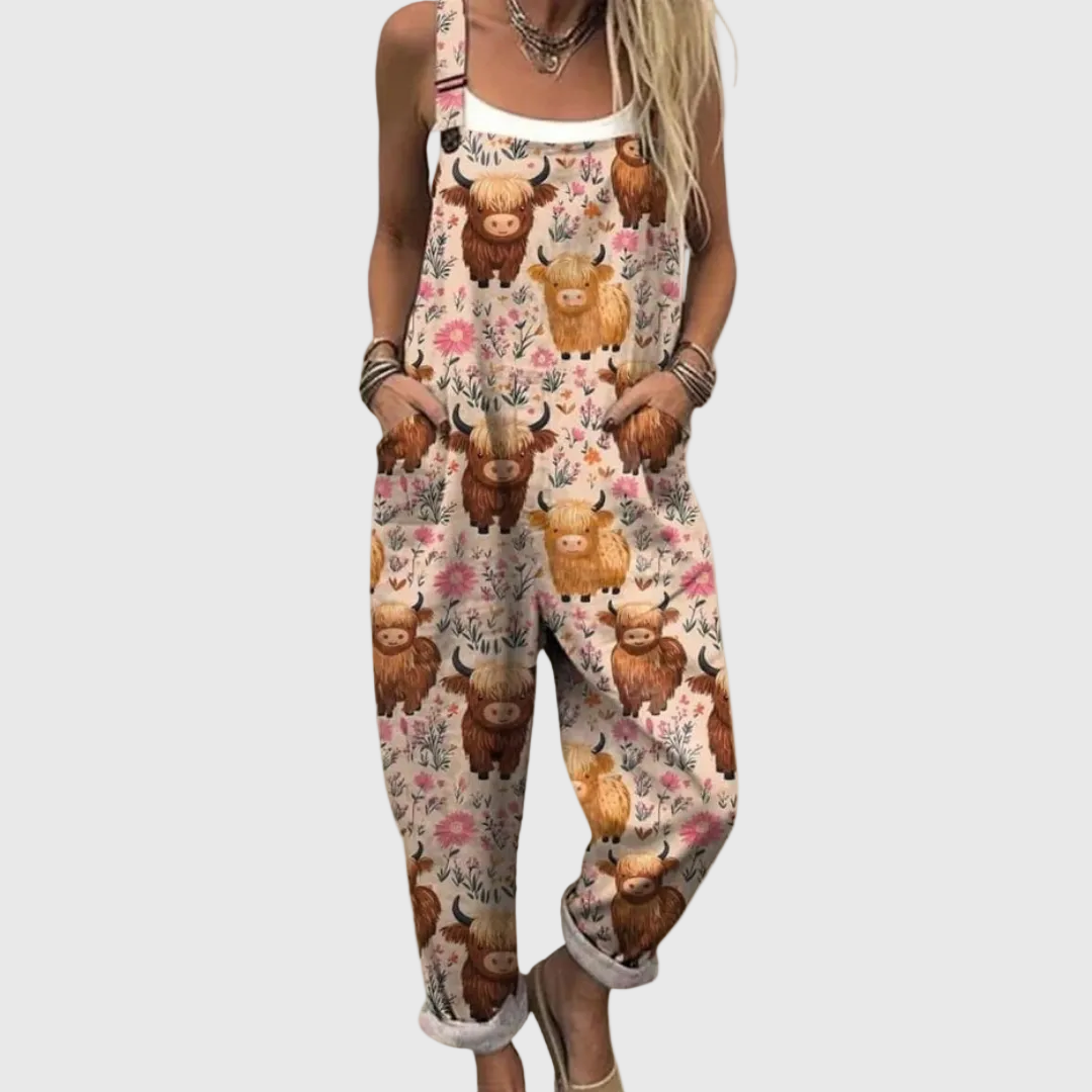 Bequemer bedruckter Jumpsuit