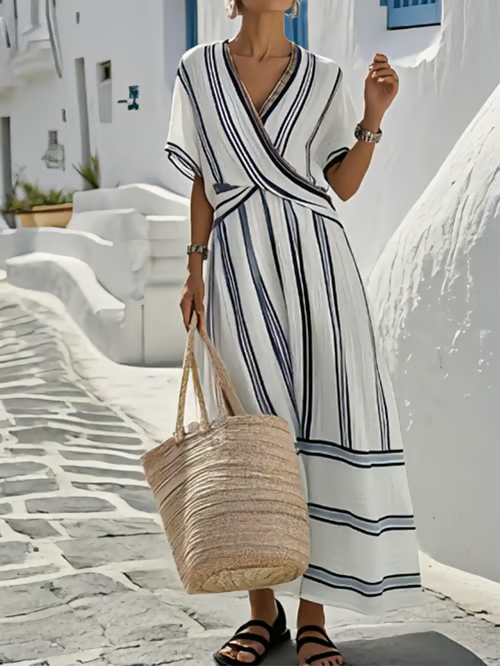 Olivia | Kleid mit elegantem Wickelausschnitt