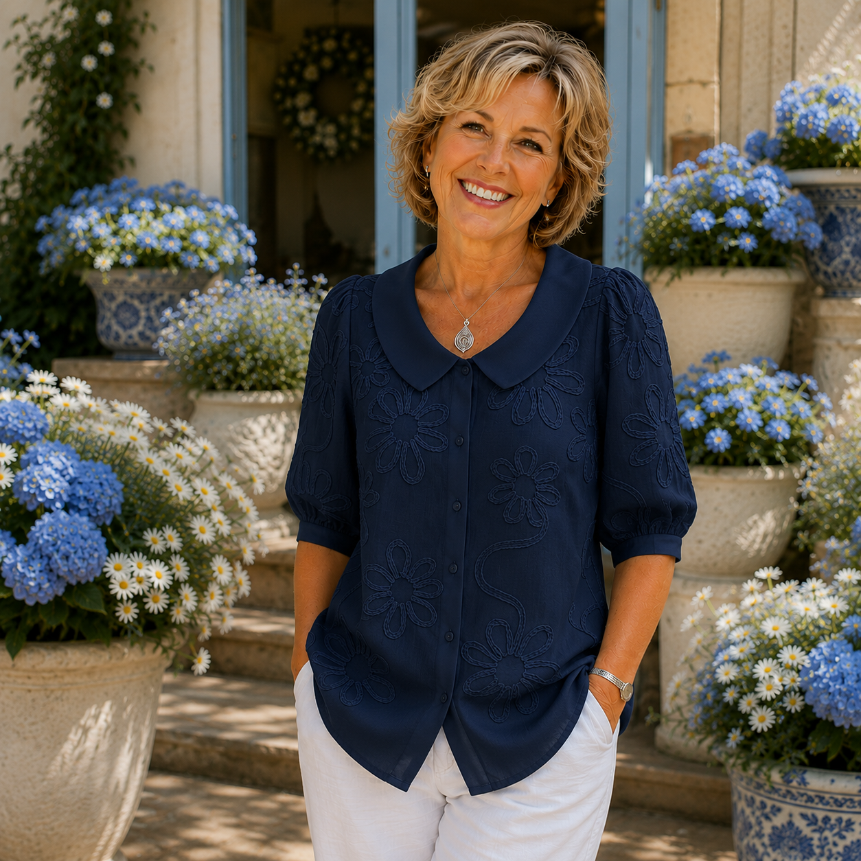 Fiora elegante florale Bluse – Ansicht 37