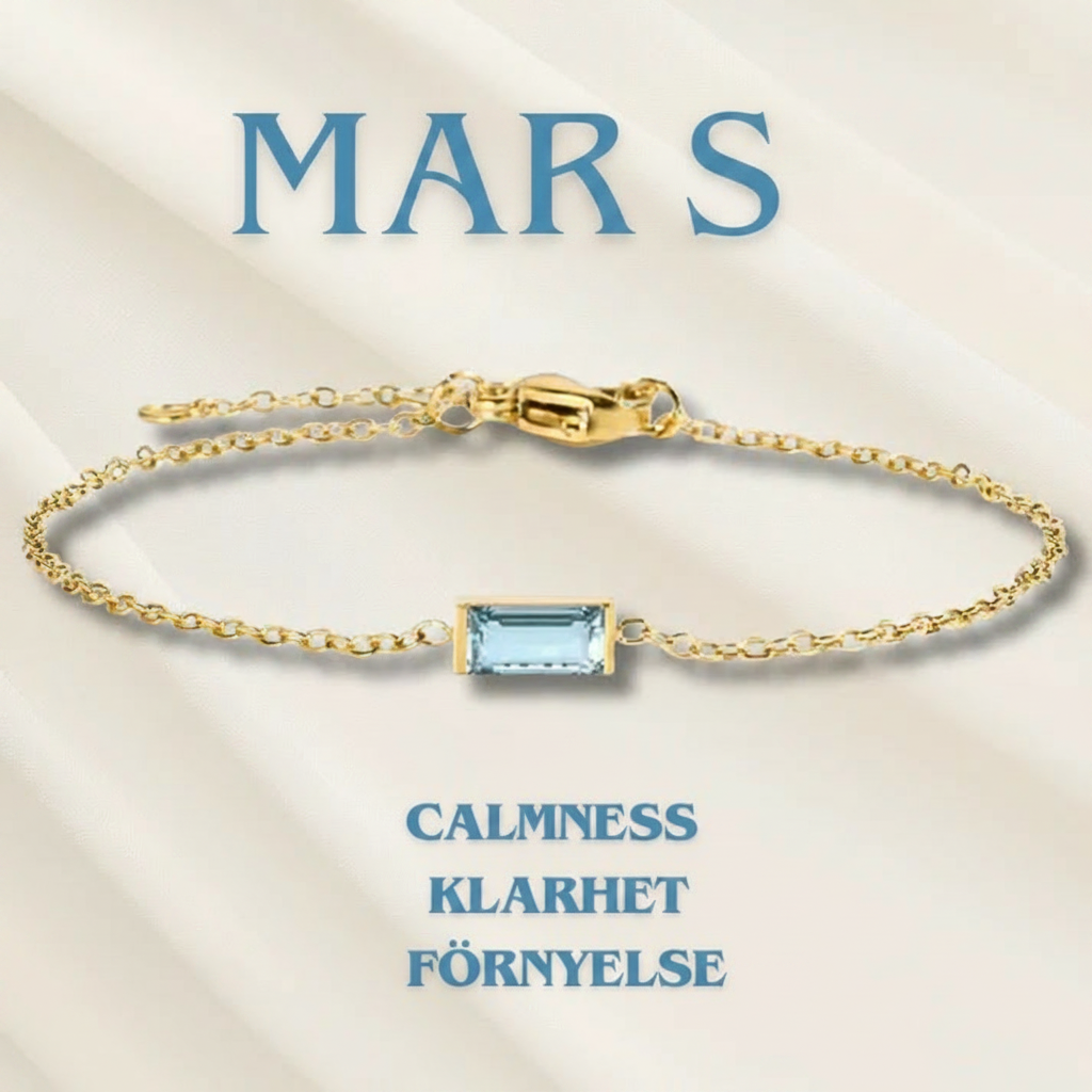 Armband mit Herzlinie und Geburtsstein