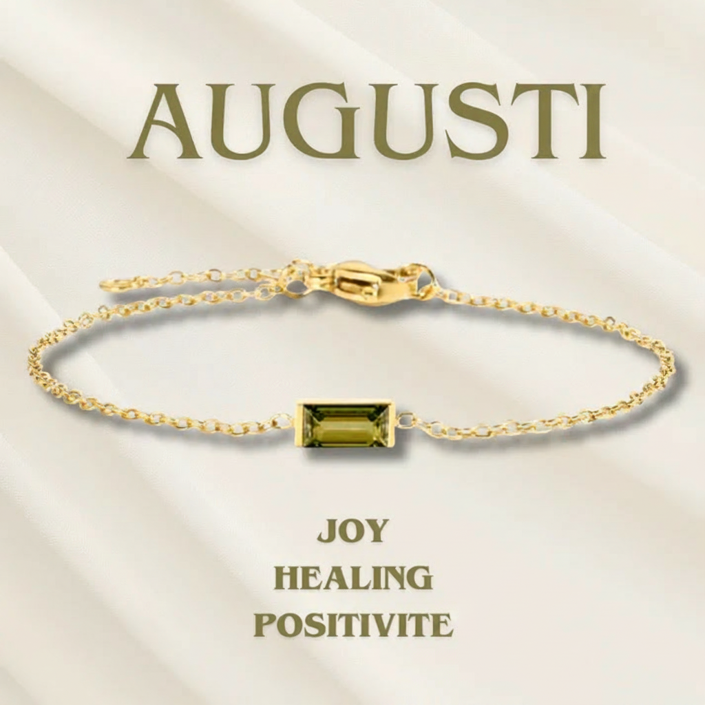 Armband mit Herzlinie und Geburtsstein
