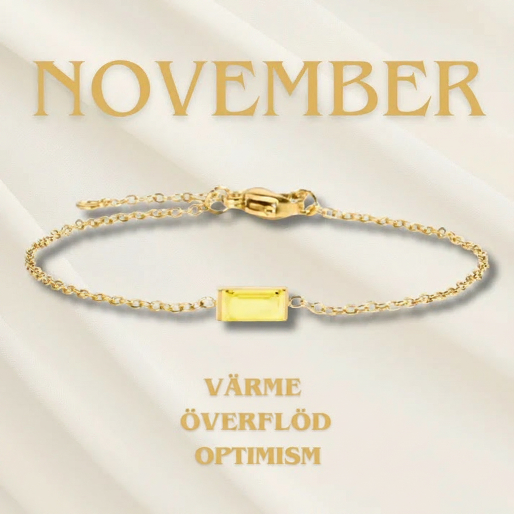 Armband mit Herzlinie und Geburtsstein