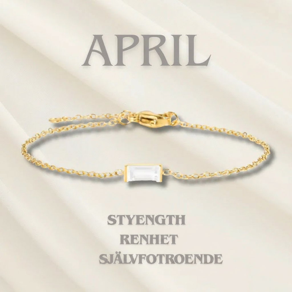 Armband mit Herzlinie und Geburtsstein
