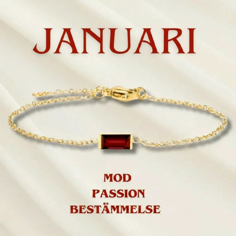 Armband mit Herzlinie und Geburtsstein