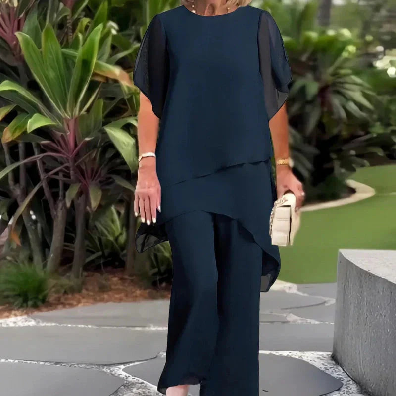 Lara asymmetrisches Top und weite Hose – Ansicht 12