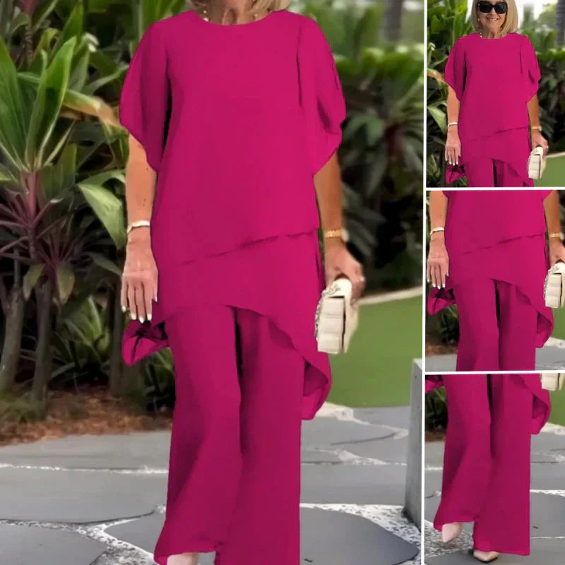 Lara asymmetrisches Top und weite Hose