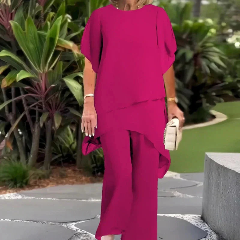 Lara asymmetrisches Top und weite Hose – Ansicht 18