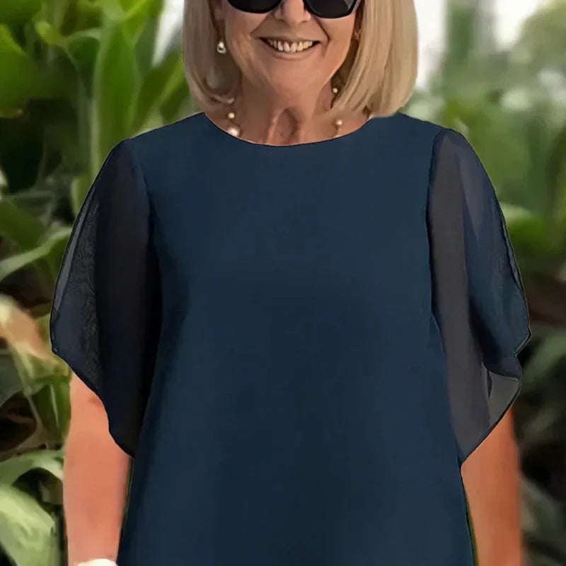 Lara asymmetrisches Top und weite Hose – Ansicht 2