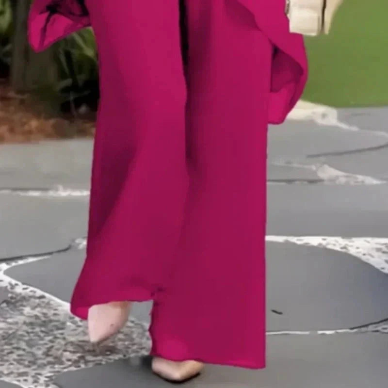 Lara asymmetrisches Top und weite Hose – Ansicht 4