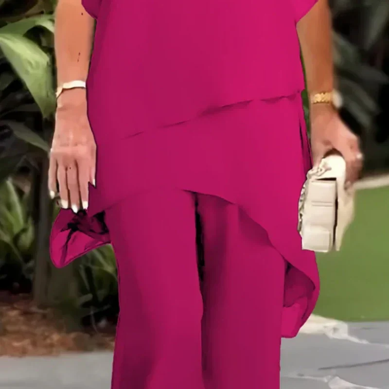 Lara asymmetrisches Top und weite Hose – Ansicht 6